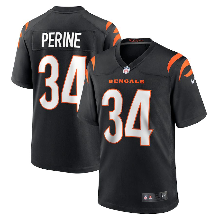 Men Cincinnati Bengals #34 Samaje Perine Nike Black Game NFL Jersey->cincinnati bengals->NFL Jersey